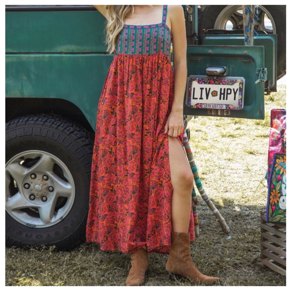 Natural Life Patti Side Slit Maxi Dress XL
